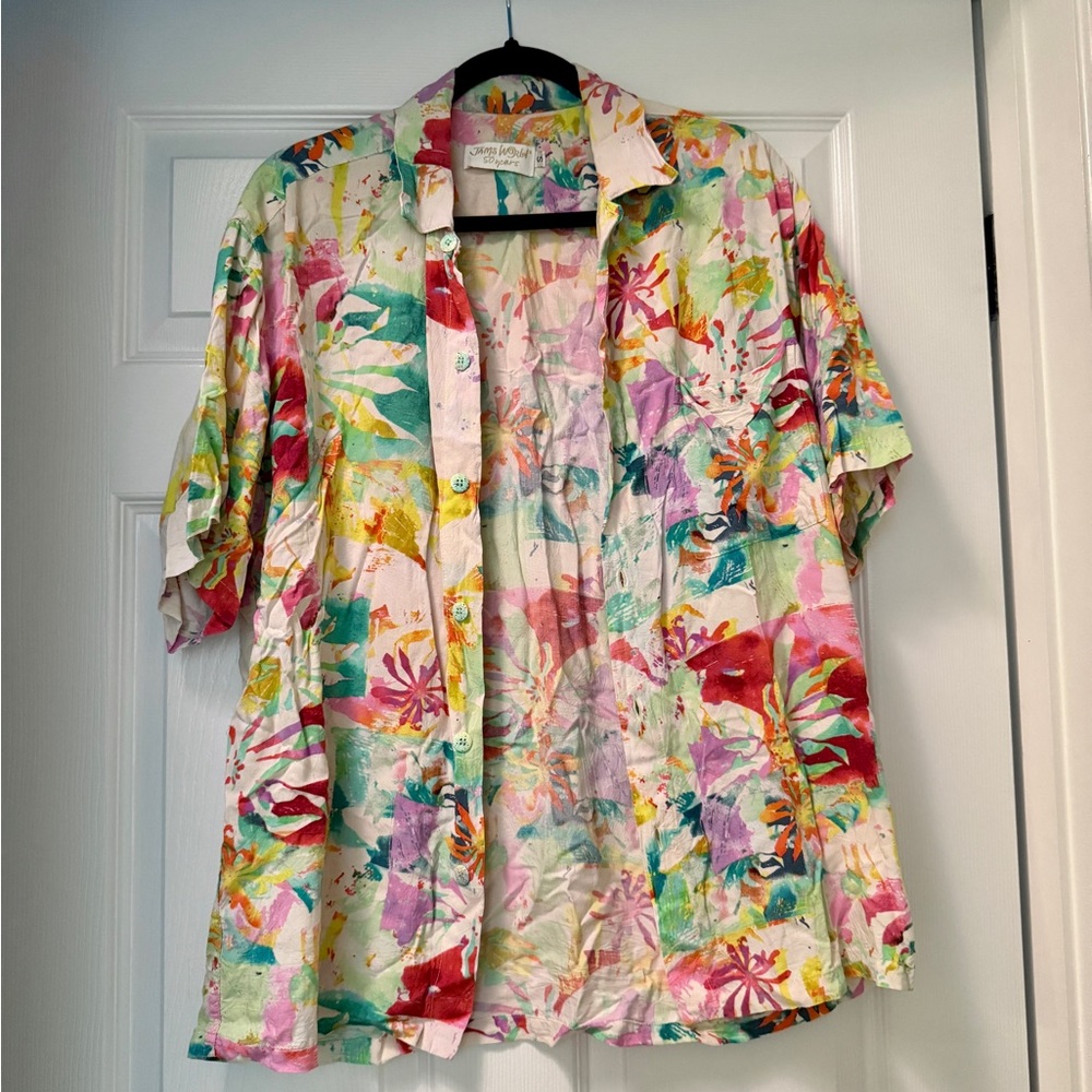 Vintage Jams World watercolor aloha shirt